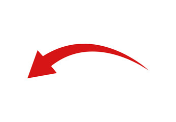 Downward Curved Arrow Icon &ndash; Direction Navigation Symbol, Circular Pointer, UI and Web Design Element