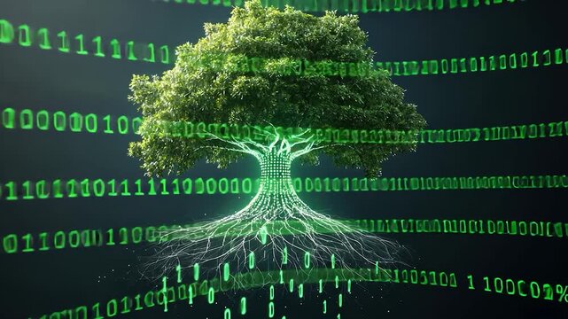 Digital tree with binary code