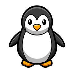 Cute cartoon penguin illustration vector drawing for kids children animal antarctic wildlife design