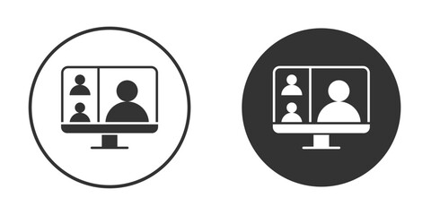 Video chat icon clipart flat designs. illustration vectors