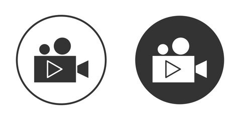 Video camera icon clipart flat designs. illustration vectors