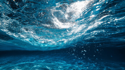 Abstract underwater wave background for website banner or header design
