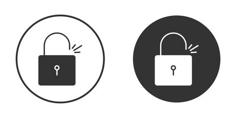 Unlock icon clipart flat designs. illustration vectors