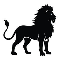 Majestic Lion Outline Vector Illustration
