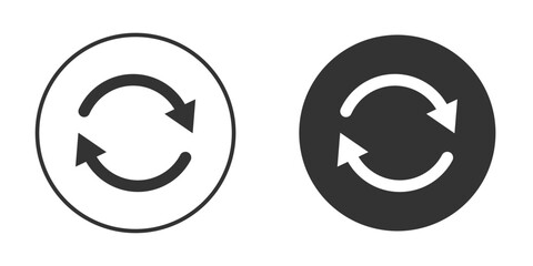 Repeat icon clipart flat designs. illustration vectors