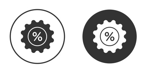 Percentage icon clipart flat designs. illustration vectors