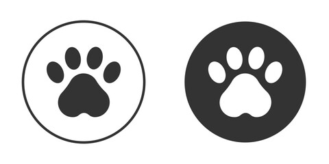 Paw icon clipart flat designs. illustration vectors