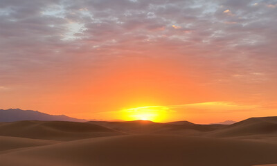  Natural sunset in the mountains HD Background Wallpaper 