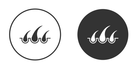 Hair icon clipart flat designs. illustration vectors