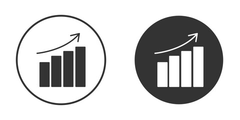 Growing graph icon clipart flat designs. illustration vectors