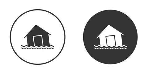 Flood icon clipart flat designs. illustration vectors