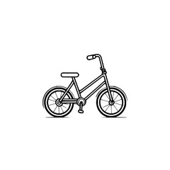Obraz premium Bicycle vector illustration black and white line art drawing bike cycle transportation vehicle design graphic outline 100