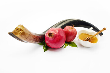 Rosh Hashanah Symbols. Jewish New Year celebration.