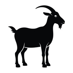 Goat Silhouette Vector | Farm Animal Silhouette Art