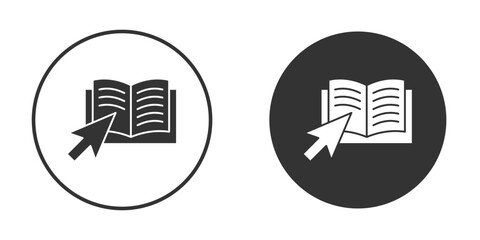 E-book icon clipart flat designs. illustration vectors