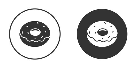 Fototapeta premium Donut icon clipart flat designs. illustration vectors
