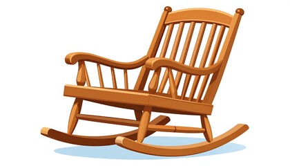 Wooden rocking chair illustration (1)