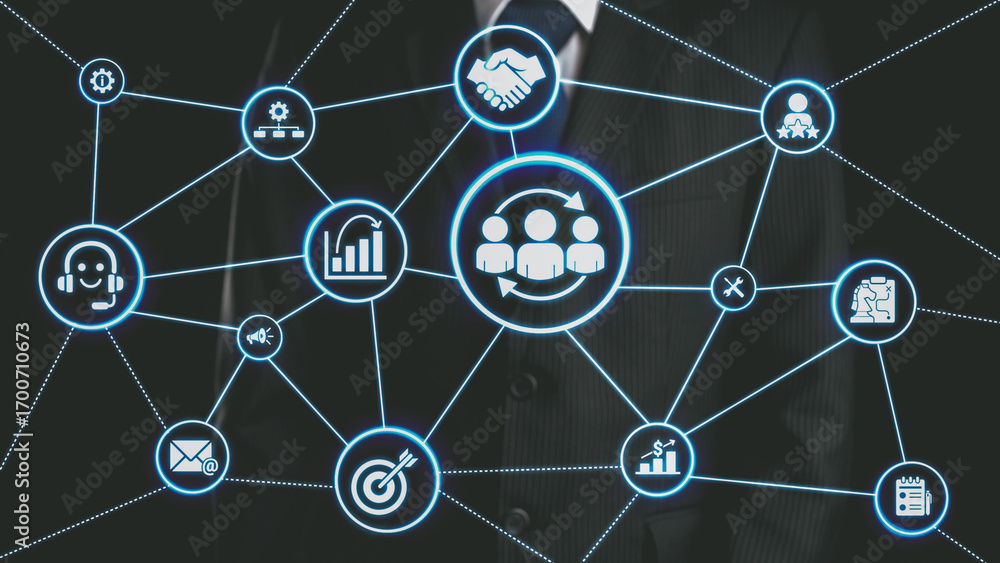 Poster crm platforms improve customer relationships through data analysis, crm communication tools, and aut