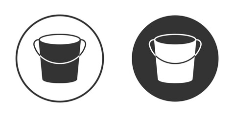 Bucket icon clipart flat designs. illustration vectors