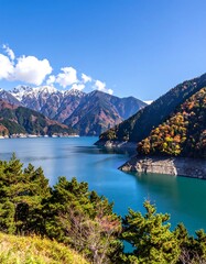 Autumn mountain lake scenery (1)