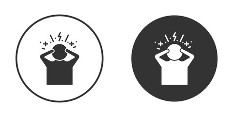 Anxiety icon clipart flat designs. illustration vectors