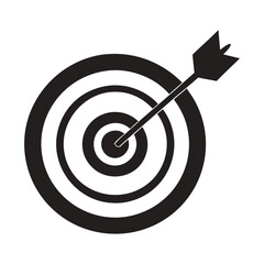 Arrow hitting the bullseye on a target