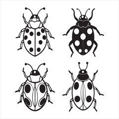 A Bright and Charming Ladybug, a Beneficial Insect with a Domed Body and Spotted Wings, a Symbolic Good-luck Beetle in a Natural Garden