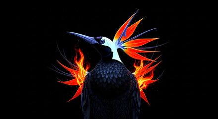 Stunning Macaw Parrot in Tropical Jungle Setting