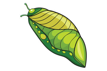 Stylized Green Insect Illustration with Yellow Accents and Sleek Design Perfect for Nature Themed Projects or Educational Materials
