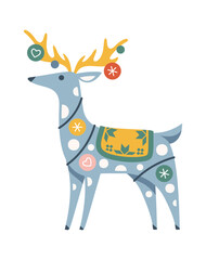 Christmas deer decorative animal design
