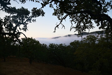 sunset in the mountains