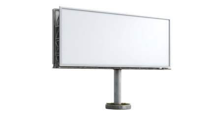 Blank Billboard Mockup on Transparent Background for Outdoor Advertising Campaigns