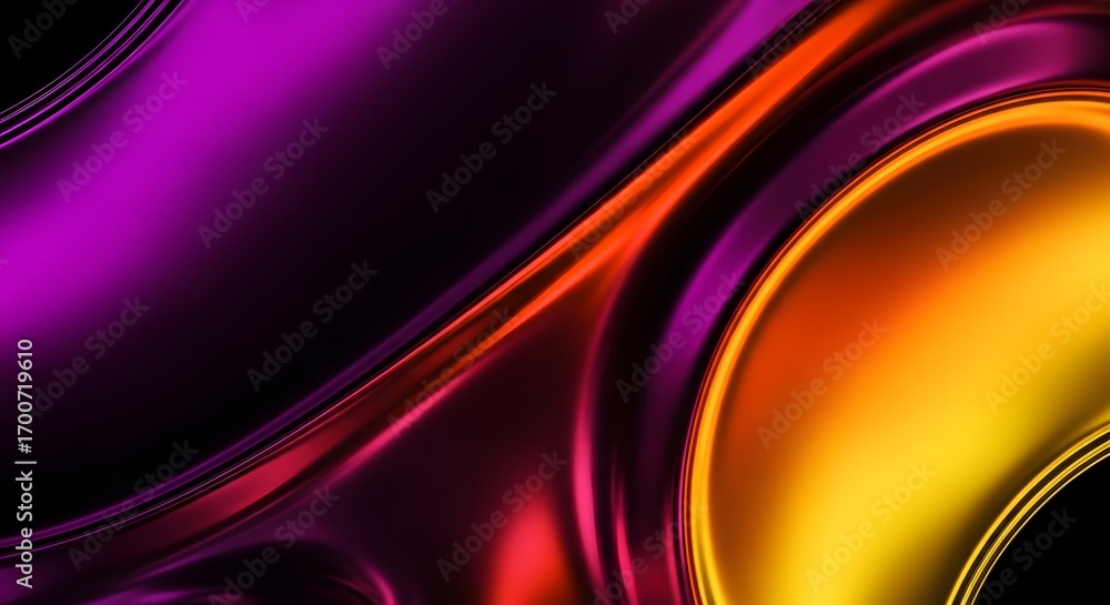 Poster abstract background of a colorful liquid metal surface. luxury and vibrant energy concepts. a glossy