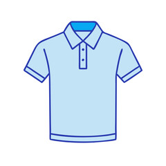 Light blue polo shirt vector illustration casual wear apparel fashion design template clothing icon