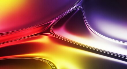 Vibrant, flowing liquid metal surface with a colorful, glossy sheen. Futuristic material and intense energy concepts. A molten, iridescent chrome texture reflecting light.