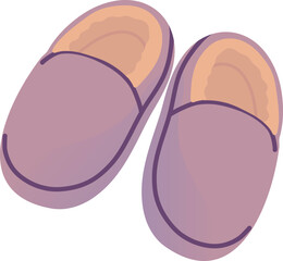 Purple Slippers with Fur Lining
