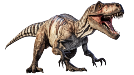 Allosaurus Dinosaur PNG Isolated on White Background Representing Prehistoric Animal, Fossil, and Jurassic Wildlife