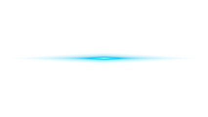 Obraz premium Sky Blue Energy Burst Horizontal Lens Flare Isolated on Transparent Background – Futuristic Glowing Light Effect, Lens Flare, Sparkle Light