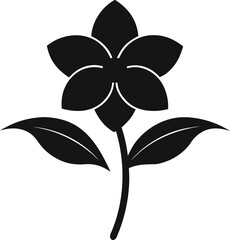 Baku l flower silhouette icon vector on white background 