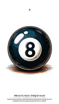 8-ball on white background