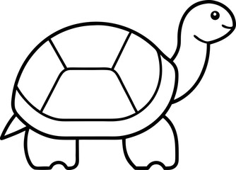 Tortoise outline icon vector on white background 