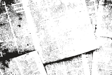 urban Textured Newspaper background or typography, unreadable text collage, Monochrome grunge texture. Vector brush Stroke, Old grunge newspaper collage texture, grunge pattern, grunge paint element, 