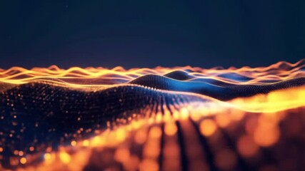 Abstract Digital Waveform Landscape Visualization. - Powered by Adobe