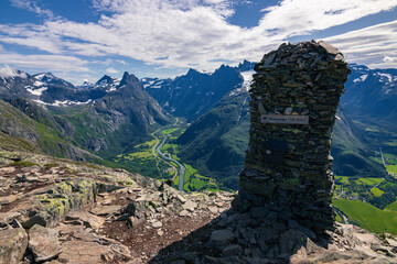 Beautiful Romsdalseggen hiking trail near Andalsnes (Norway)