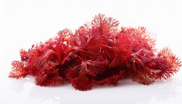 red algae on white background