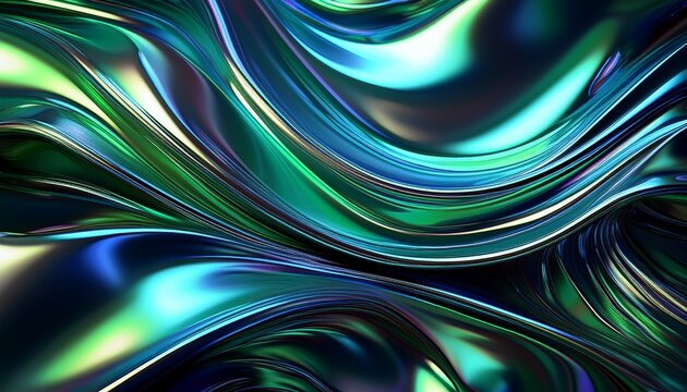 dark blue green holographic neon shiny background
