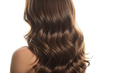 Fototapeta premium Beautiful Wavy Dark Brown Hair.