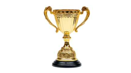 gold cup isolated on white background