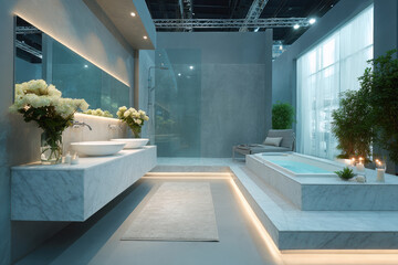 ultramodern bathroom with aicontrolled shower and water system that exudes comfort