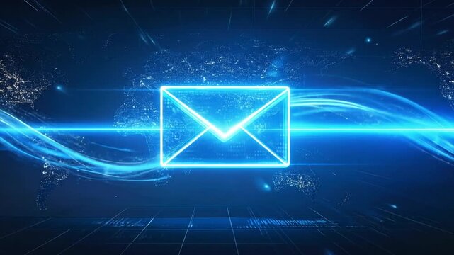 Futuristic Email Communication Network.